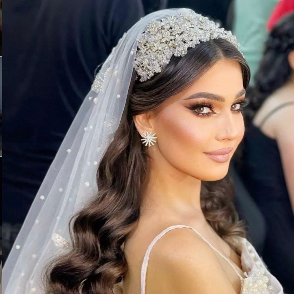 Pearl veil and headpiece